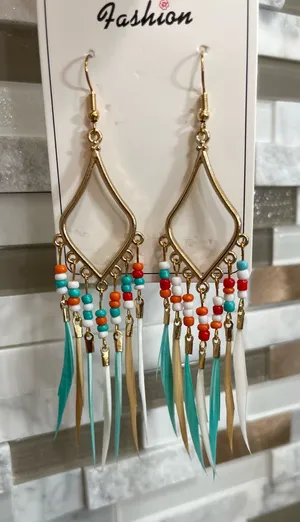 Bohemian Earrings Gold thumbnail 1