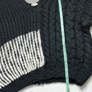 POL Black Chunky Knit Sweater Size Small Wool Blend Oversized Pullover thumbnail 8