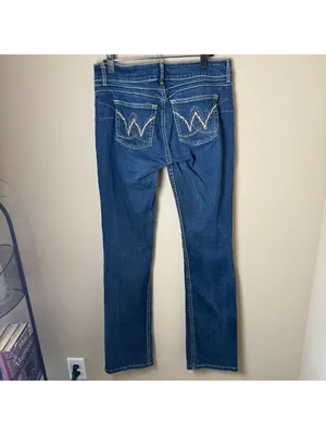 Wrangler Boot Cut Jeans Women Juniors 11/12x36 Embellished Cowgirl Western Rodeo thumbnail 2
