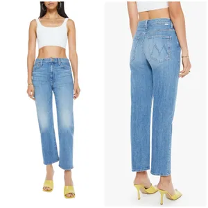 Mother The Ditcher Crop Jeans Boogie Down Blue Size 24 thumbnail 2