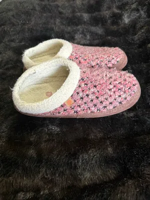 ACORN WOMENS SLIPPERS 9.5 - 10.5 JAM Raspberry MULE CLOG BERBER LINED thumbnail 2