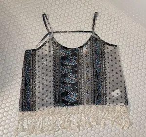 Floral Tank Top Black Size M thumbnail 1