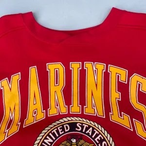 Vintage 90s United States Marines Corps Red Crewneck Sweater thumbnail 4