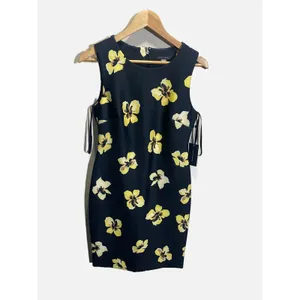 Tommy Hilfiger Sheath Dress Womens 6 Navy Yellow Floral Scuba A9SS4Z2A Preppy thumbnail 2