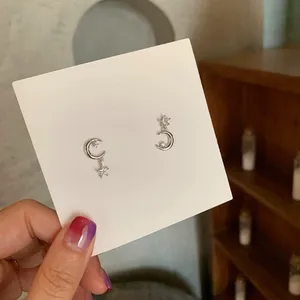 Asymmetry Moon Star Dangle Drop Earrings for Women thumbnail 2