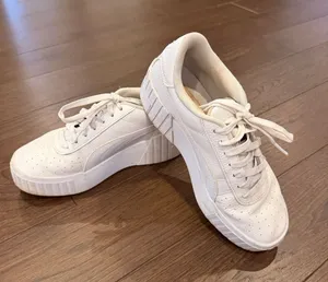 Puma Women’s White Cali Wedge Women's Wedge Sneakers Size 8 - C72-001 thumbnail 1
