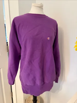 💜😍🔥 Most Amazing Vintage Oversized Champion Purple Crewneck Sweatshirt thumbnail 2
