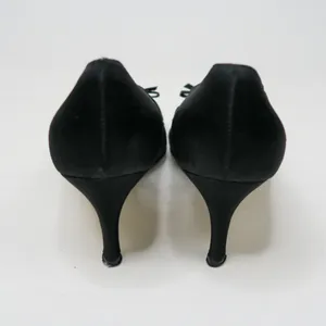 Vintage Y2K Karen Scott Black Floral Mesh Pumps thumbnail 3
