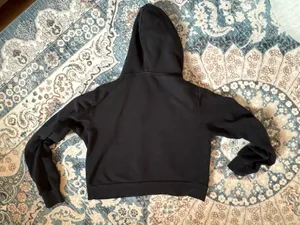 Brandy Melville Black Cropped Zip-Up thumbnail 2