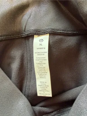 NWT Glowmode Foiled Leather Flare Leggings Black XL High Rise 30” Inseam thumbnail 8