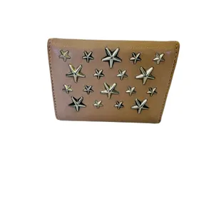 Jimmy Choo Nemo Trifold Wallet With Coin Purse Stars Studs‎ Leather Small Wallet thumbnail 3