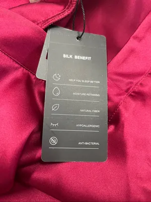 Women's 100% silk SilkSilky Satin A-Line Dress in Deep Magenta size L thumbnail 4