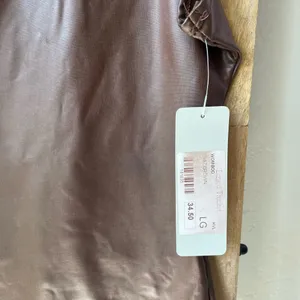 NWT Lizard Thicket Brown Faux-Leather Bodysuit thumbnail 3