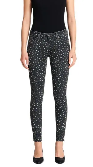 Whistles Low Rise Skinny Jeans in Leopard Print size 26 thumbnail 1