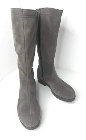 La Canadienne Villa Waterproof Faux Shearling Tall Boots Gray Women’s 7.5 thumbnail 1