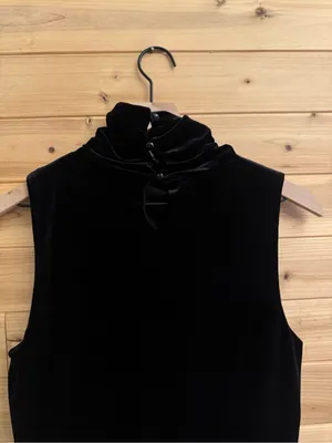 Lauren Ralph Lauren Medium Sleeveless Velvet Cowlneck Turtleneck Blouse Top thumbnail 5