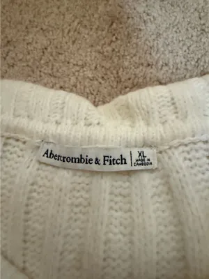 Abercrombie Off-The-Shoulder Sweater Cream thumbnail 3