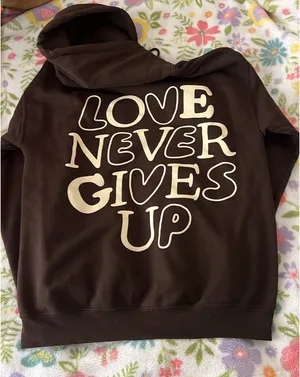 WWJD Hoodie Brown Size M thumbnail 2