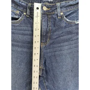 Time and Tru‎ High Rise straight leg crop Jeans Women's sz 10 shark bite Hem thumbnail 4