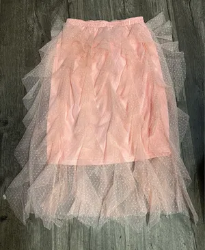Live 4 Truth Asymmetrical Pink Tulle Skirt thumbnail 1