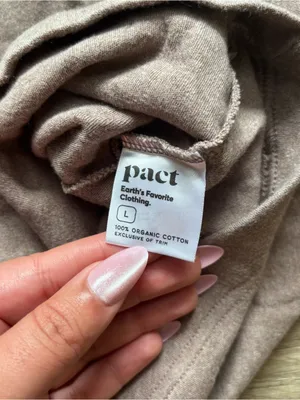 Pact Women's Brown 100% Organic Cotton Muscle Tank Casual Fall Summer Sz L Top thumbnail 4