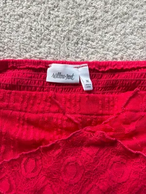 Buckle Red lace tube top with tie in back thumbnail 3