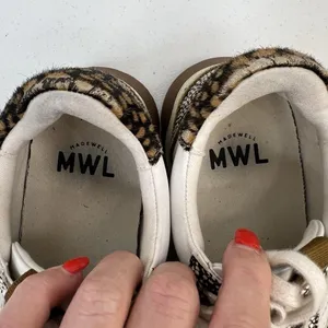 Madewell MWL Size 7.5 Kickoff‎ Trainer Sneaker Leather Calf Hair Lace Up Shoes thumbnail 7