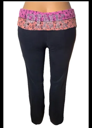 Vs pink flare fold over leggings thumbnail 2