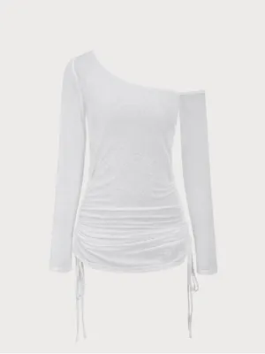 Samiol Women's Sheer White Beach Cover-Up Dress thumbnail 5