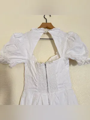 NWOT reformation Easton puff-sleeves mini dress thumbnail 15