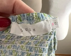 Lush small ruffle peplum top thumbnail 11