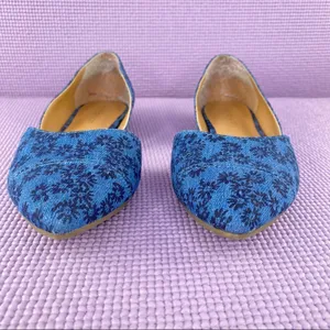 Tommy Hilfiger Naria 3 Floral Denim D'Orsay Ballet Flats Blue 6‎ thumbnail 5