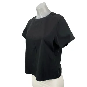 Quince Women's Black Short Sleeve Basic Casual Crew Neck T Shirt Tee Top Size M thumbnail 2