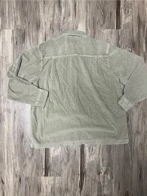 L.L. Bean Vintage Corduroy Shirt Jacket Sage Green Women's Medium Shacket thumbnail 4