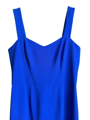 DRESS THE POPULATION Nicole Cocktail Blue Dress‎ Sz L thumbnail 5