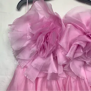 Bardot Fleurette Lili pink size 8 large new mini dress strapless romantic preppy thumbnail 6