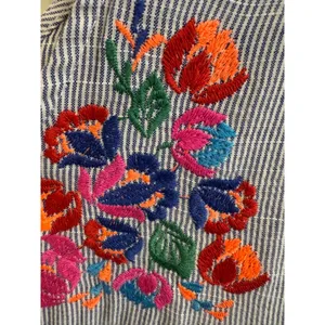 Embroidered Floral Peasant‎ Blouse | Short Sleeve Boho Top thumbnail 9