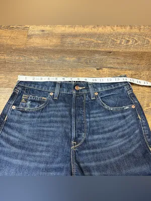 NEW Ariat Jeans Tomboy Straight Ultra High-Rise Women's 27 Button Fly Distress thumbnail 8