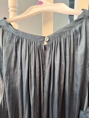 blue silk blouse thumbnail 3
