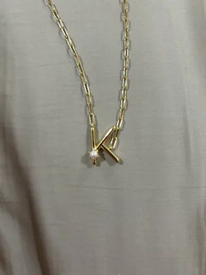 Paperclip Kendra Scott initial necklace  thumbnail 2