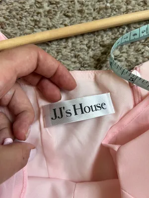 NWT JJs House Josseline Petal Pink Tiered Ruffle Chiffon Dress Bridesmaid Formal thumbnail 4