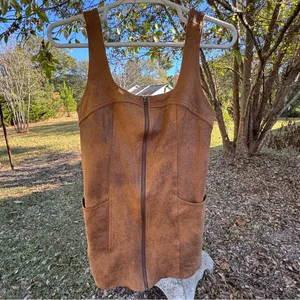 Free People Western Wind faux leather minidress Size Small thumbnail 2