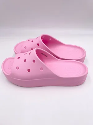 Crocs Classic Platform Slide Sandals Women's Size 9 Flamingo Pink Y2K Barbiecore thumbnail 6