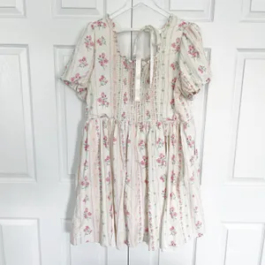 Ivy City Co. Flowers For All Smocked Babydoll Puff Sleeve Dress Vintage Floral thumbnail 6