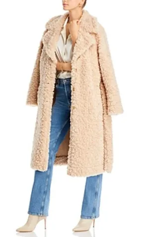 Aqua Faux Fur Coat- No belt- Size XL thumbnail 1