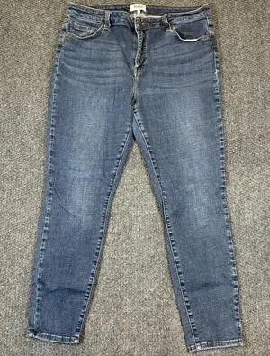 Pistola High‎ Rise Jean Medium Wash Stretch Skinny 32 Ladies Casual Cropped thumbnail 1