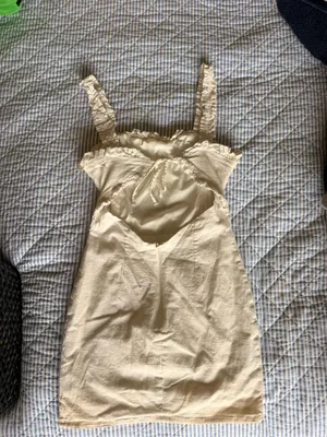 Linen Rose Boutique white mini dress Tan thumbnail 4