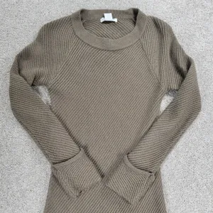 Design History Sweater Dress Womens L Brown Rib Angle Knit Pull On Midi Casual thumbnail 2