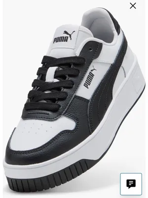Puma Carina Street Platform Sneaker Black & White thumbnail 2