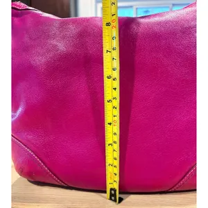 Coach‎ Magenta Pink Leather Hobo Shoulder Bag Silver Hardware 27741 thumbnail 3